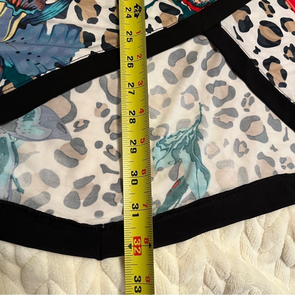 Soft Surroundings Floral Leopard Print Wrap Skirt Multicolor Size Petite Large - Picture 3 of 12